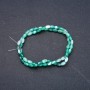 Green Agate Barrel Beads on Thread, diameter 4x6.5 mm, 5 mm + -, length 38 cm +