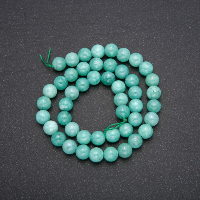 Jadeite Beads Smooth Round 6mm On Thread, 38cm Length (+ -)