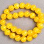 Threaded Citrine Beads (artificial acrylic) smooth ball beads, diameter 12.5mm±, length 40cm±