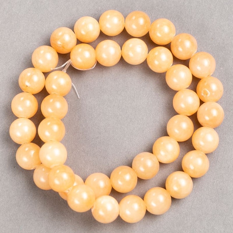 Beads on Thread Celestite (Acrylic Synthetic) Smooth Sphere, diameter 10.5 mm ±, length 39 cm