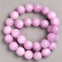 Kunsite Beads (artificial acrylic) on fishing line Smooth ball, diameter 14.5 mm±, length 40 cm ±