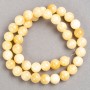 Pearlized Acrylic Beads on Thread, Smooth Ball, diameter 10.5 mm ±, length 40 cm ±