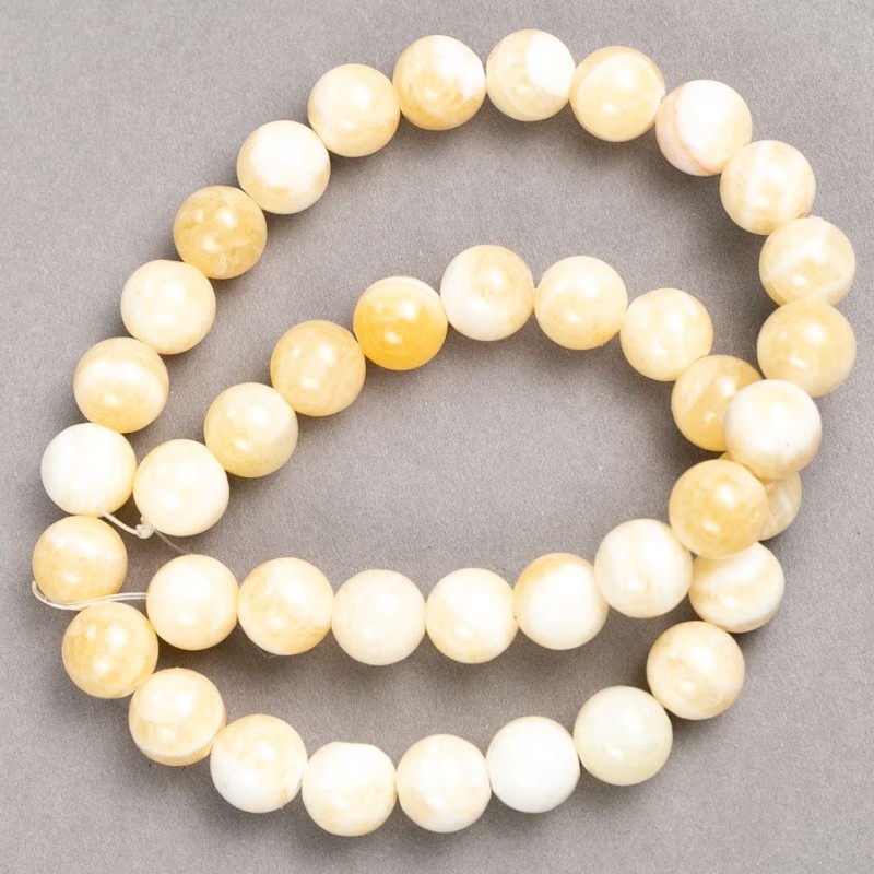 Beads on Thread Pearlized Acrylic Smooth Ball d 10.5+- mm, length 40cm+