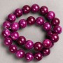 Beads on Thread Malinovyi-Tinted Quartz Bead (solid acrylic) strawberry smooth ball, diameter 14.5 mm±, length 40 cm ±