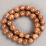 Acrylic Celestite Beads on Thread, Smooth Sphere, Diameter 12.5 mm ±, Length 40 cm