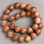 Beads Celestite (acrylic) on thread smooth ball, diameter 14.5 mm ±, length 40 cm ±