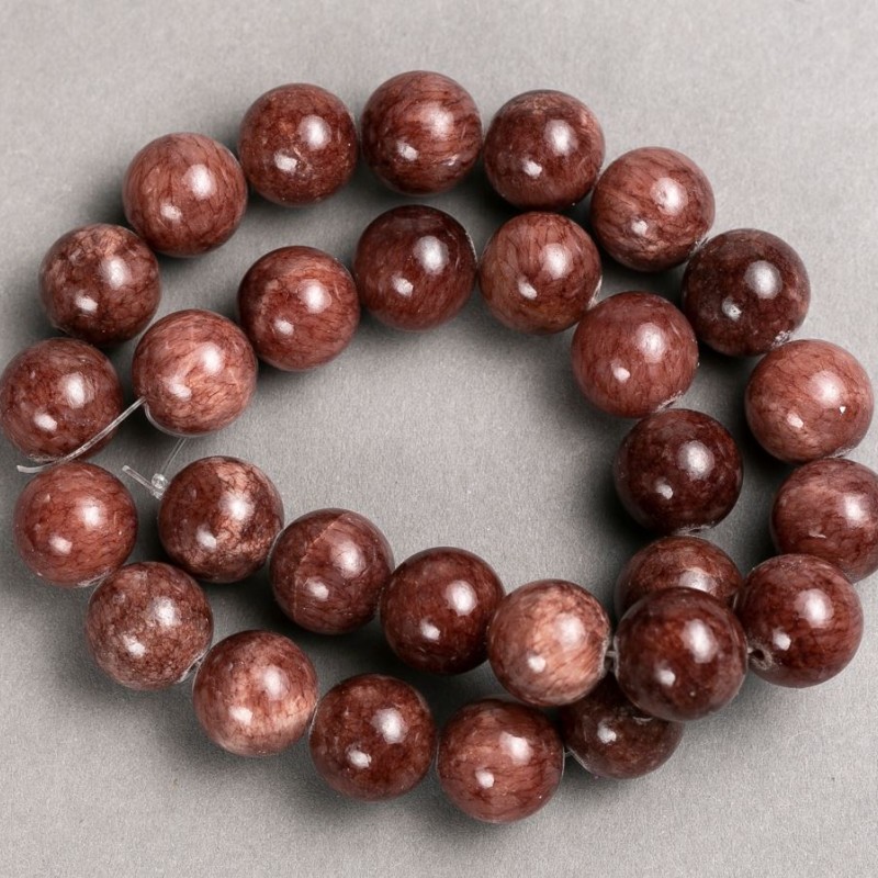 Sea Sediment Beads (Acrylic)** on Thread Smooth Ball, diameter 14.5 mm, length 40 cm