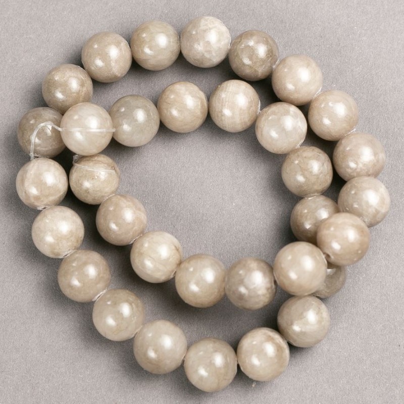 Beads on Thread Tarnished Quartz (plastic bead) round bead, diameter 12.5mm ±, cord length 40cm ±