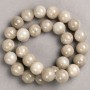 Beads on Thread Suspended Pinked Quartz (imitation acrylic) Grey smooth ball, diameter 14mm±, length 40cm ±
