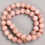 Beads on Thread Strawberry Quartz (artificial acrylic) smooth round bead, diameter 10.5 mm±, length 40 cm±