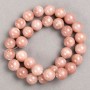 Strung beads on thread Strawberry Quartz (acrylic, plastic) smooth sphere, diameter 12.5 mm ±, length 40 cm ±