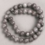 Beads on Thread, Tinted Quartz (plastic acrylic) dark gray smooth sphere, diameter 10.5 mm±, length 40 cm ±