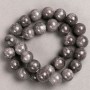 Beads on Thread Dark Gray Quartz Look Bead on Thread (artificial acrylic) smooth ball, diameter 14.5 mm, length 40 cm