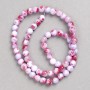 Acrylic Beads “Amethyst” 6mm Pink-Purple round on fishing line, smooth sphere, length 40cm