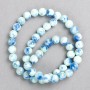 Beads "Agate" blue-sky blue (artificial acrylic) on a thread smooth bead, diameter 8mm±, length 40cm ±