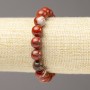 Elastic Bracelet Red Jasper Beads 10mm Diameter, 18cm+ Length