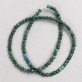 Azurite Stone Beads on Thread, Smooth Round 4mm Diameter, 38cm+ Length