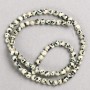 Jasper Dalmatian Beads on Thread, smooth round bead, diameter 4–5 mm, length 38 cm ±