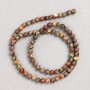Leopard Jasper Beads on Thread, Smooth Round 4mm±, 38cm± length