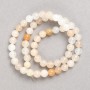 Selenite Beads on Thread, Smooth Round, diameter 6.5 mm ±, length 38 cm ±