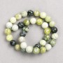 Beads Ophite (synthetic acrylic) on beading wire smooth round, diameter 10.5 mm ±, length 38 cm +