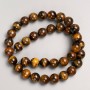 Tiger's Eye Beads on Thread, 10 mm ±, 38 cm ±