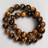 Tiger’s Eye Beads on Thread, 12 mm diameter, natural stone, 38 cm length