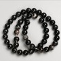 Beads on Thread Natural Stone Agate Black, smooth round bead, diameter 8mm±, length 38cm±