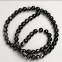 Beads on Thread Natural Stone Agate Black, Smooth Round Beads 6mm±, Length 37cm±
