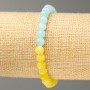 Elastic Bracelet Aquamarine and Citrine (imitation acrylic), diameter 6.5mm±, length 18cm±