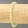 Elastic bracelet with Aquamarine and Citrine (imitation acrylic), diameter 6.5 mm ±, length 18 cm ±