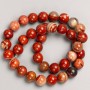 Beads on fishing line, natural stone, red Jasper, diameter 10mm±, length 38cm±