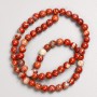 Red Jasper Beads on Thread, natural stone, diameter 6.5 mm ±, length 38 cm ±