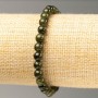 Elastic bracelet with Tonal Quartz dark green (artificial acrylic), diameter 6.5 mm ±, length 18 cm ±