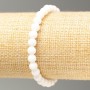 Bracelet White Agate (press.) smooth beads, diameter 6 mm+-, length 18 cm+- (stretch)