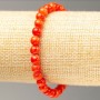 Elastic Coral Bracelet (Artificial Acrylic) Smooth Beads, 6.5 mm diameter, approx. 18 cm length