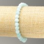 Elastic Bracelet Aquamarine (imitation acrylic) smooth beads, diameter 6.5 mm±, length 18 cm±