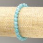 Bracelet on elastic string Aquamarine (synthetic acrylic) smooth beads, diameter 6.5 mm±, length 18 cm±