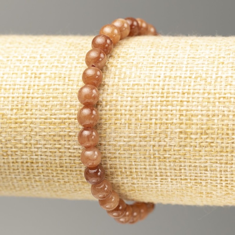 Elastic Bracelet with Serpentine Imitation Beads (Acrylic) Smooth Round Beads, Ø 6.5 mm±, length 18 cm±