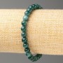 Elastic Bracelet with Verdite-Tinted Quartz (imitation acrylic) color greenish-green smooth bead d 6.5mm ±, length 18cm ±