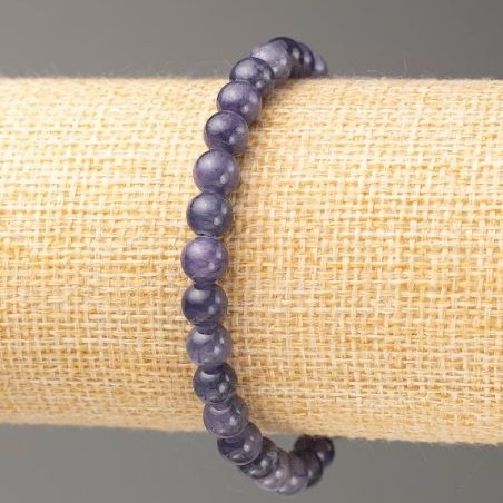 Elastic bracelet Iolith (imitation acrylic) smooth bead d 6.5mm +-, length 18cm+-