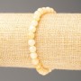 Elastic bracelet with Pearlized plastic beads (synthetic acrylic) smooth sphere d 6 mm +-, length 18 cm+
