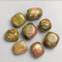 Souvenir Natural Stone Heliodor Unakite Tumbled 21x17mm (+-) packaged 100g