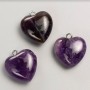 Pendant Heart Amethyst, diameter 27x25x9 mm+