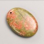 Pendant Oval Jasper Unakit, diameter 35x25mm
