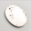 Oval Pendant with Howlite, diameter 35x25 mm