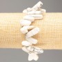 Elastic bracelet with Howlite chunk "needle" - diameter 23x6-16x6 mm +
