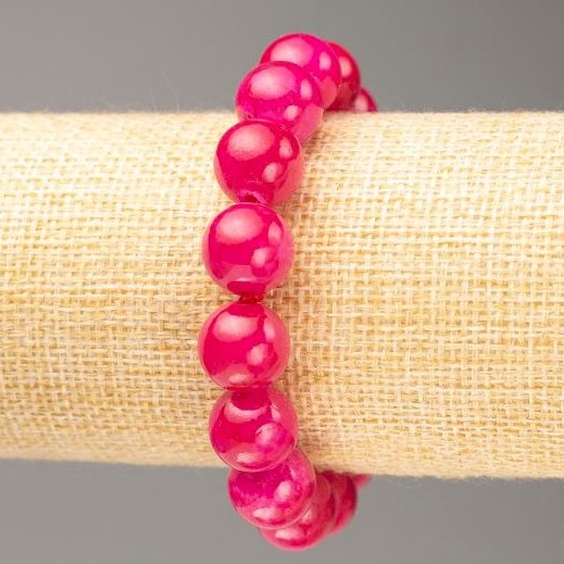 Elastic Bracelet Turquoise Turmaline (artificial acrylic), diameter 12.5 mm ±, length 18 cm ±
