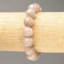 Elastic Bracelet with Tinted Quartz (Acrylic, Synthetic) Gray Smooth Bead, diameter 12.5 mm±, length 18 cm±