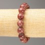 Elastic Bracelet with Howlite Imitation (Acrylic) Smooth Bead, diameter 12.5 mm ±, length 18 cm ±